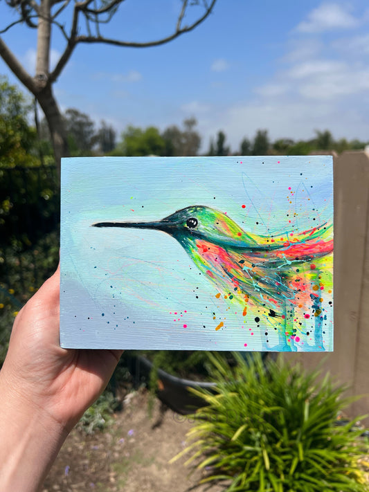 "Spring Hummingbird" Original Painting #3