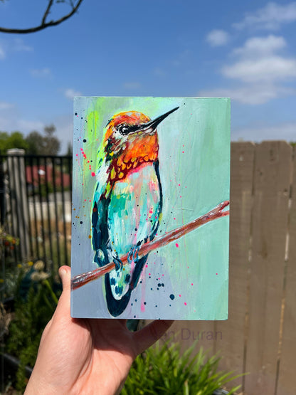 "Spring Hummingbird" Original Painting #5