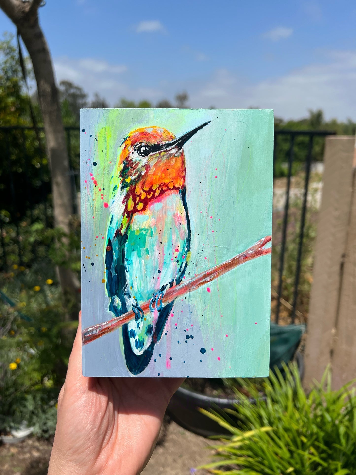 "Spring Hummingbird" Original Painting #5