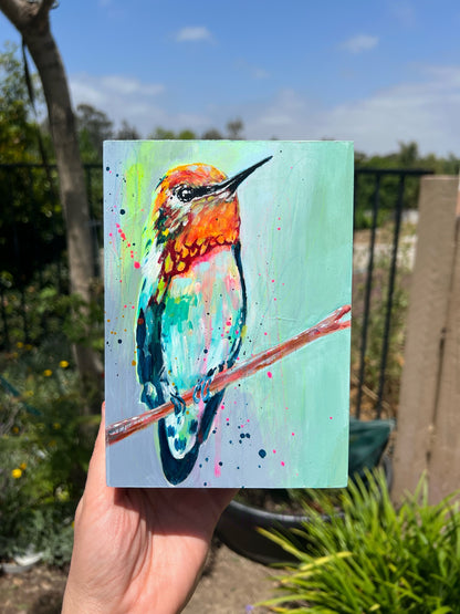 "Spring Hummingbird" Original Painting #5