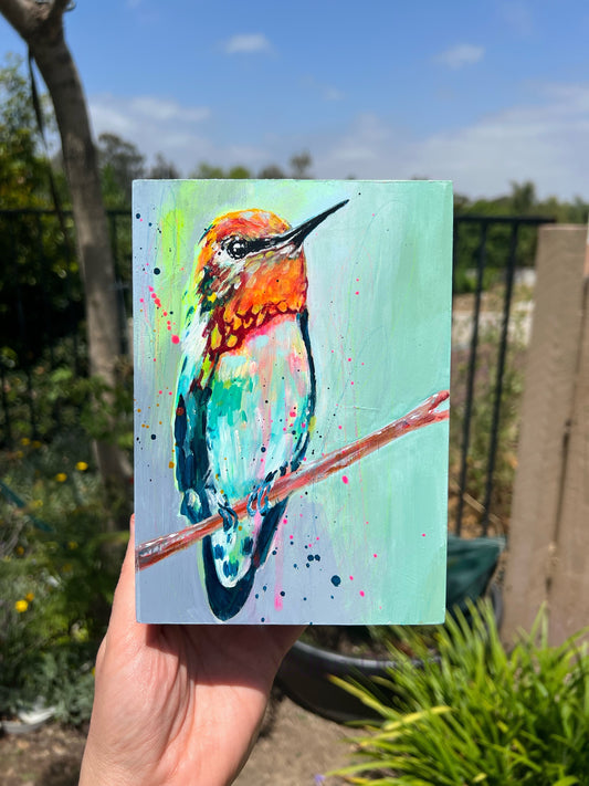 "Spring Hummingbird" Original Painting #5