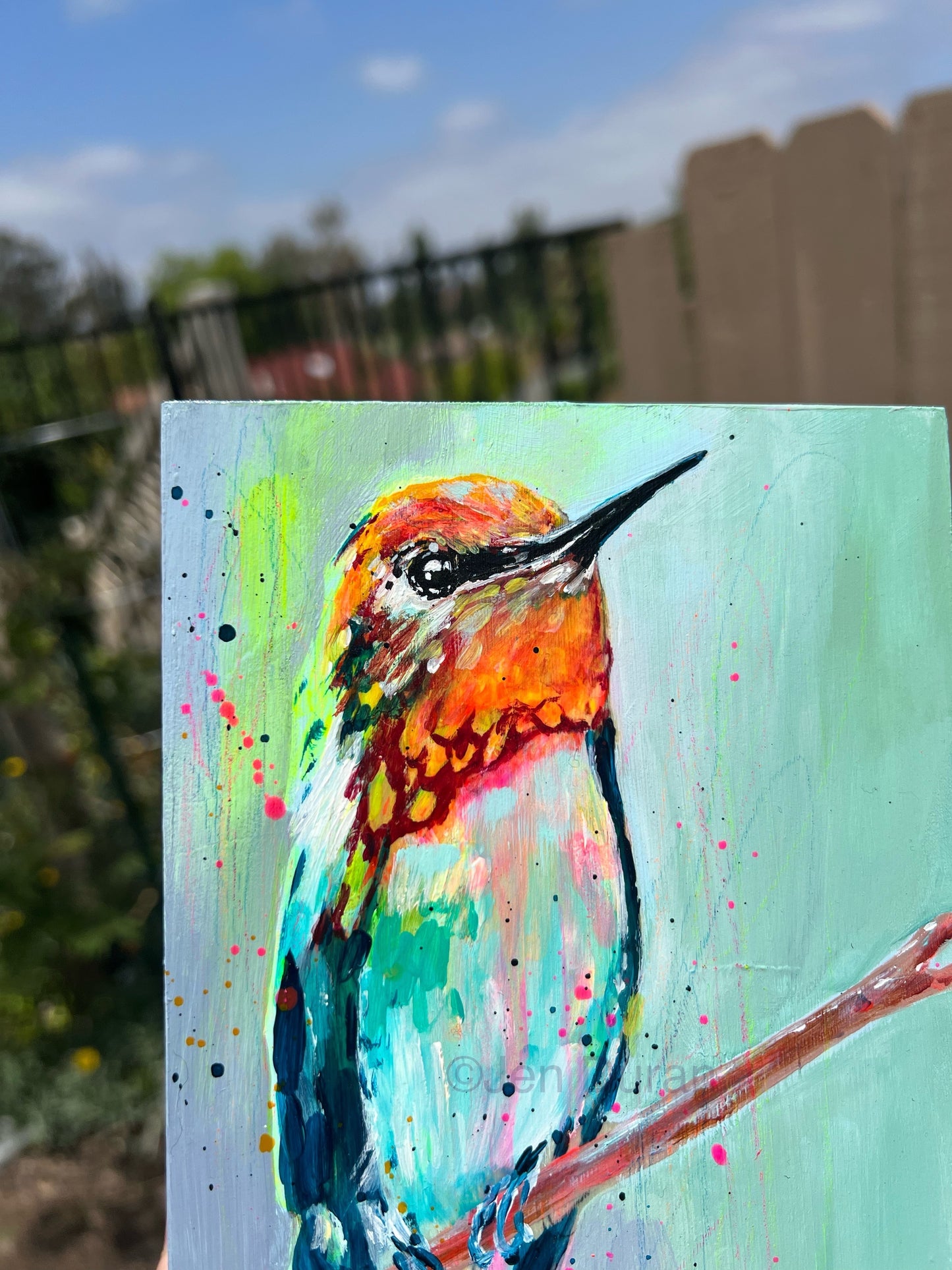 "Spring Hummingbird" Original Painting #5
