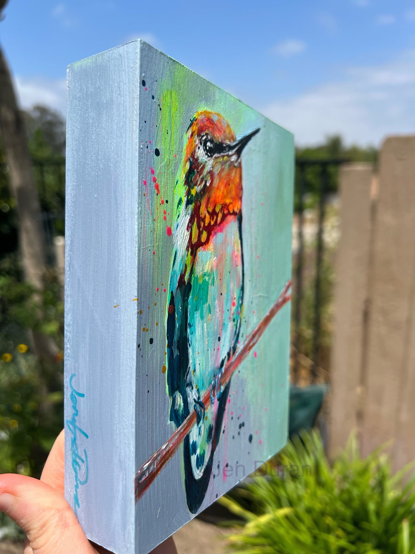 "Spring Hummingbird" Original Painting #5