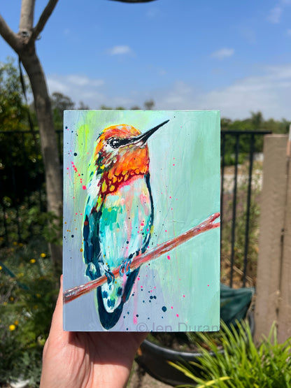 "Spring Hummingbird" Original Painting #5