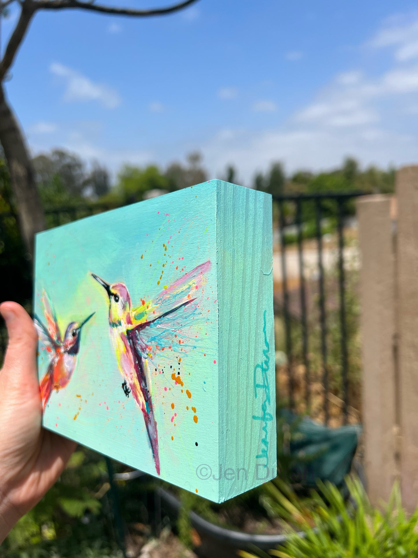 "Spring Hummingbird" Original Painting #8