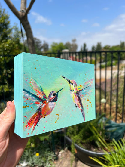 "Spring Hummingbird" Original Painting #8