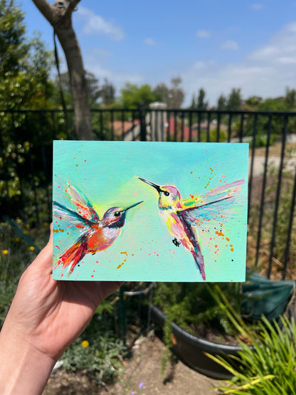 "Spring Hummingbird" Original Painting #8