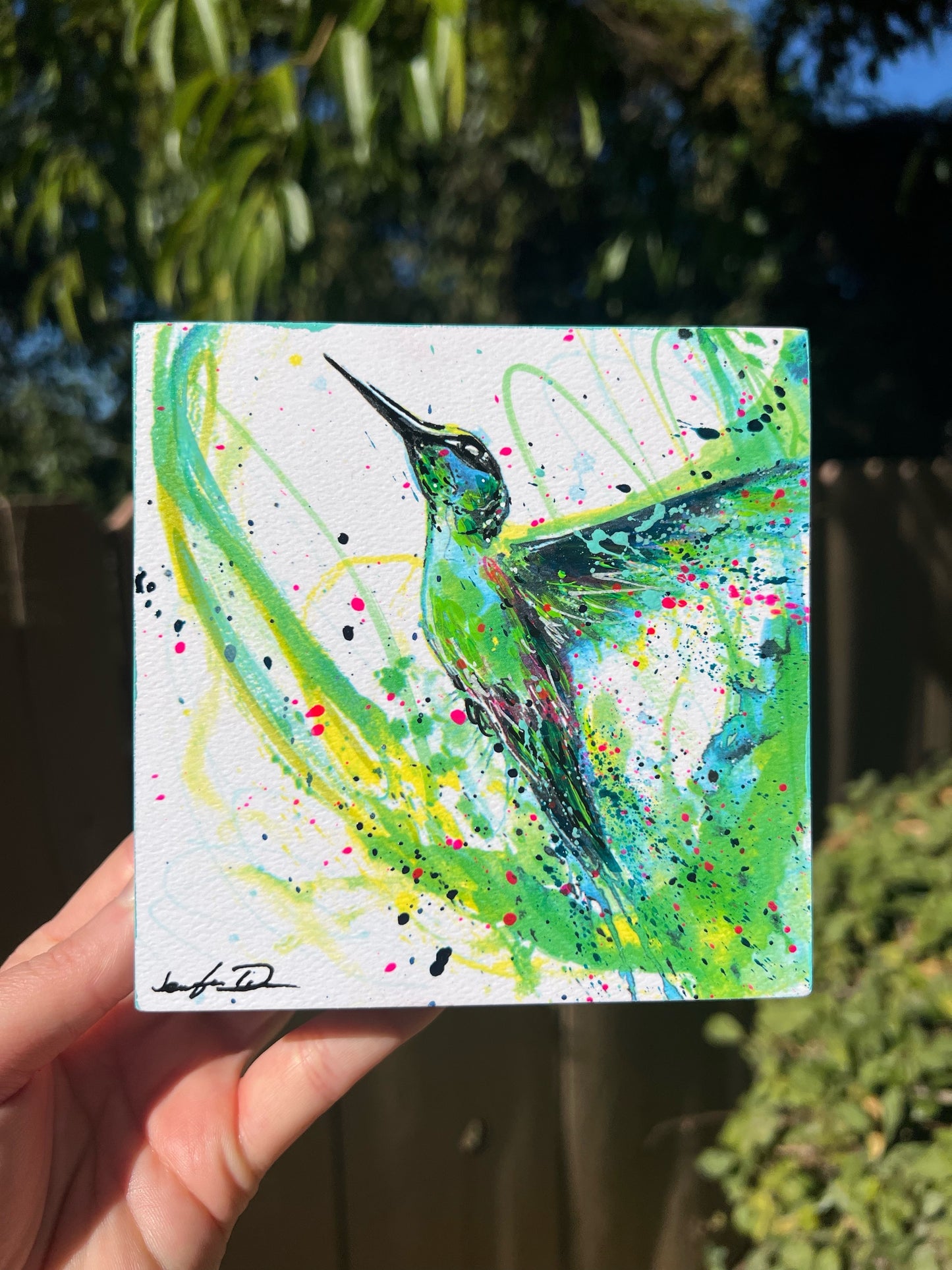 "Take Flight" Hummingbird - Artist Proof on Wood