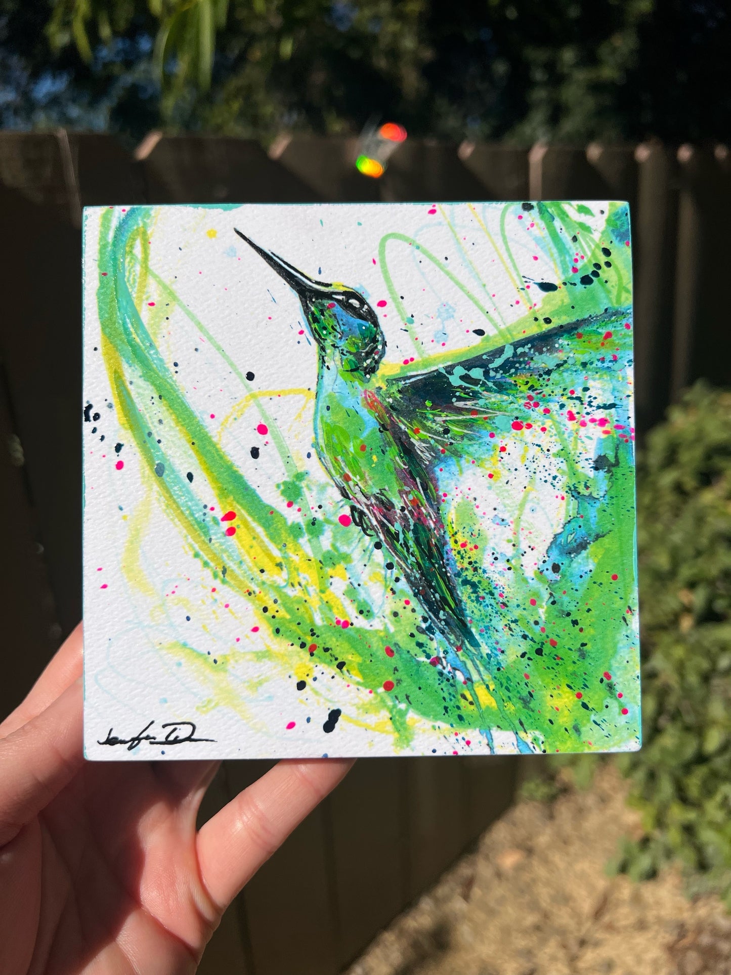 "Take Flight" Hummingbird - Artist Proof on Wood