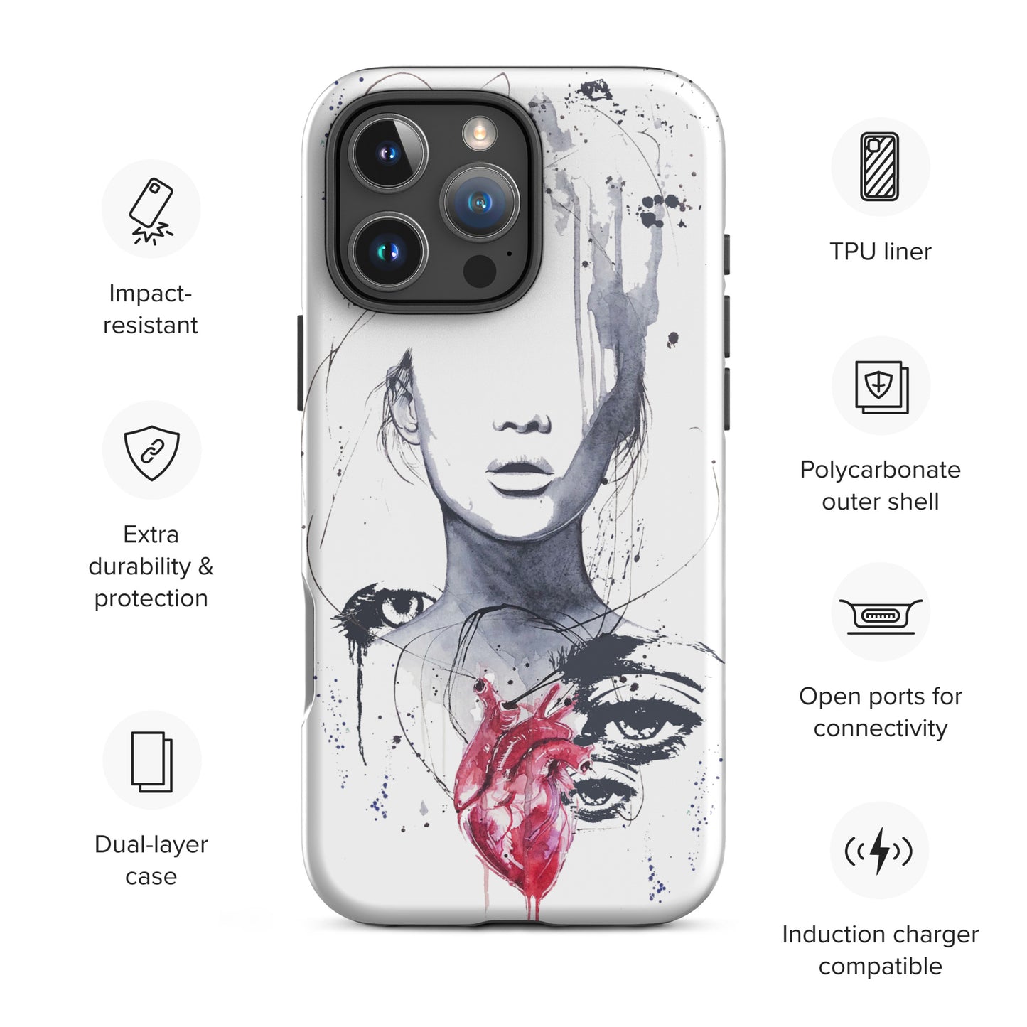 Tough Case for iPhone® - Heartache Design