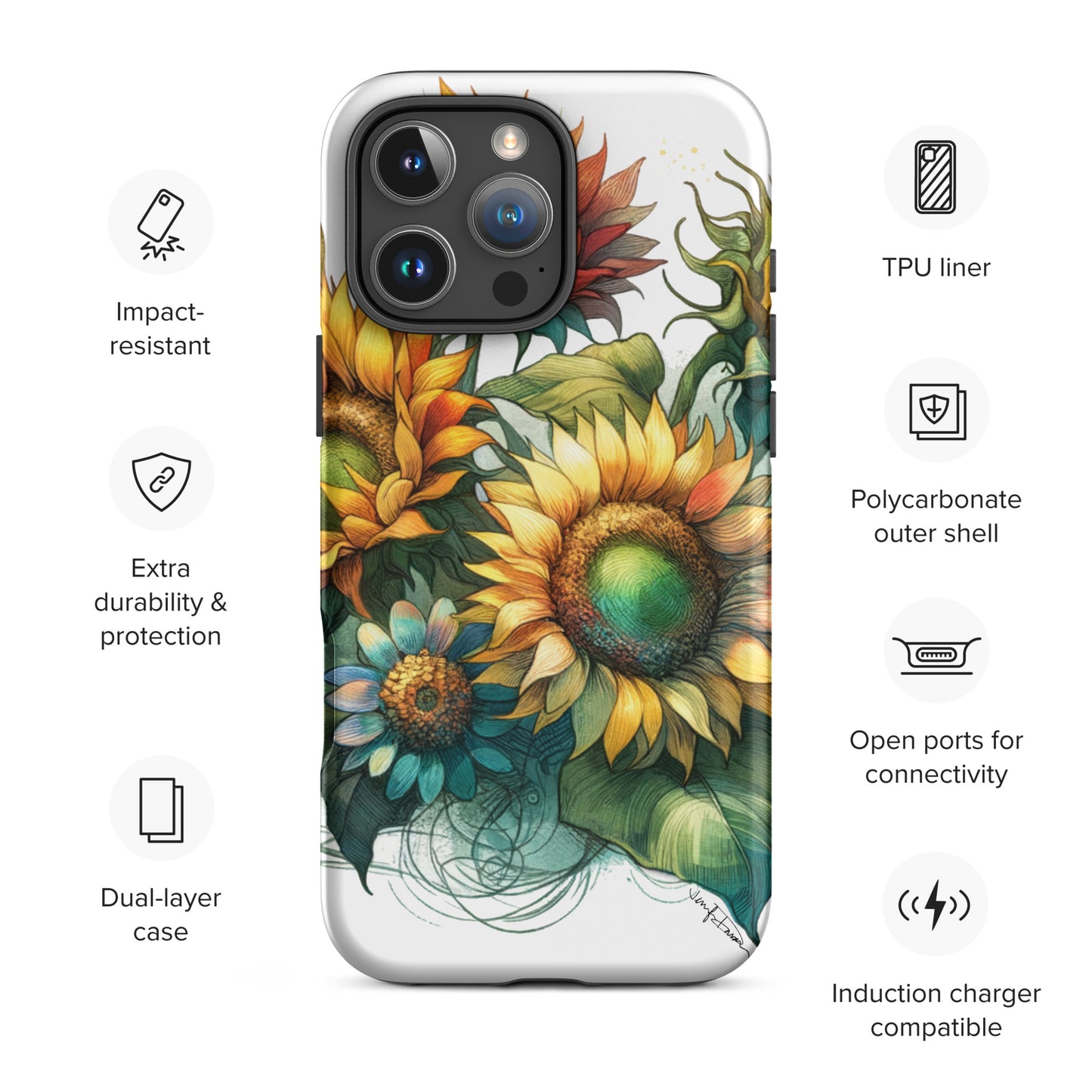 Tough Case for iPhone® - Sunflowers