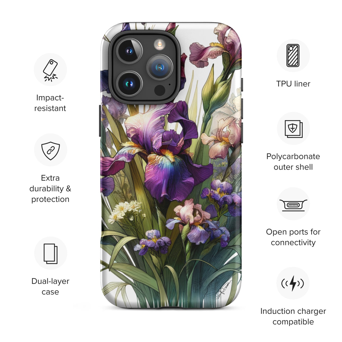 Tough Case for iPhone® - Irises