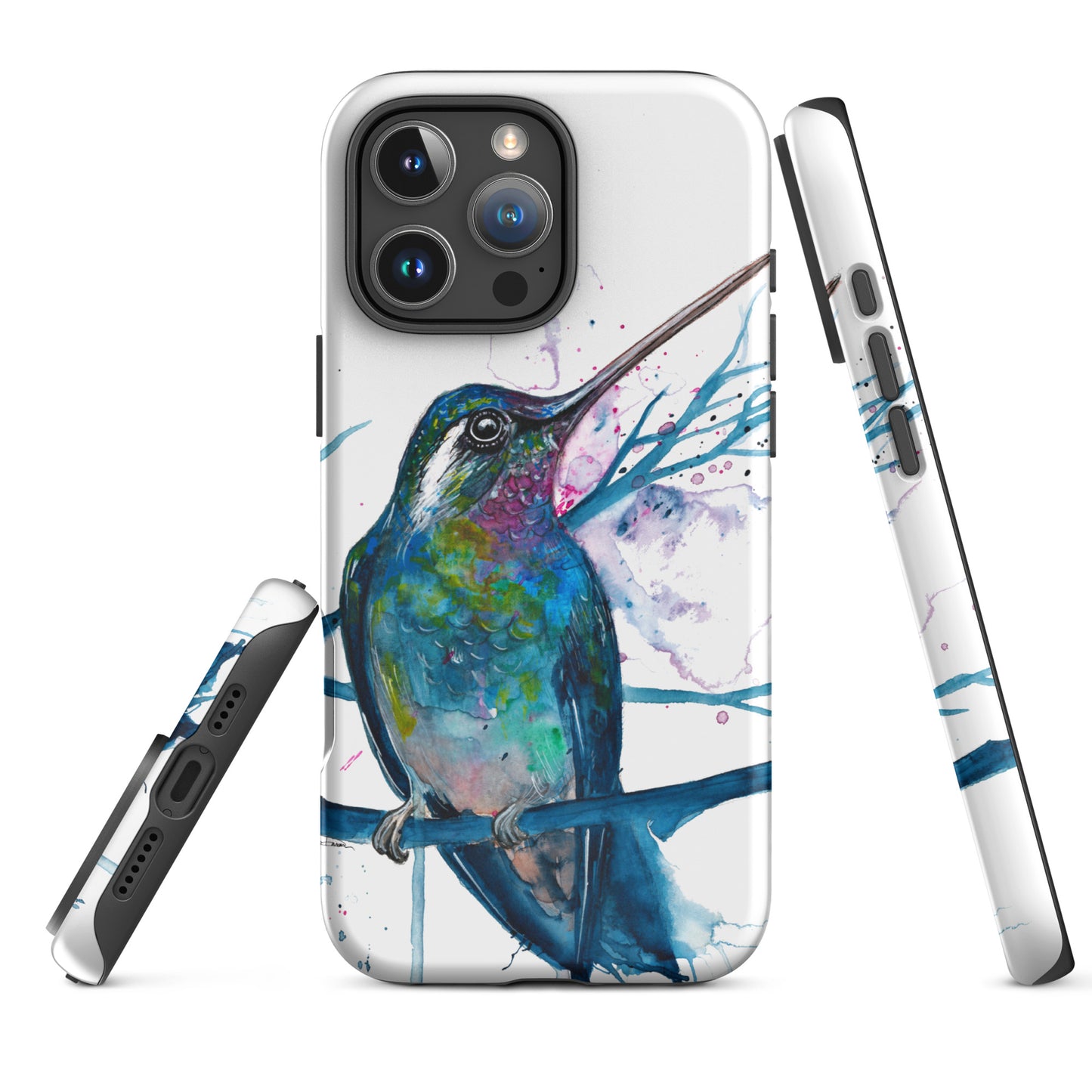 Tough Case for iPhone® - Blue Hummingbird