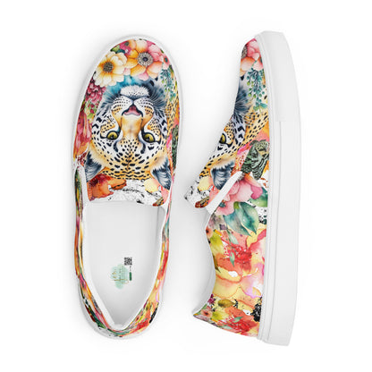 canvas slip on shoes, slip on shoes, canvas sneakers, canvas shoes, trendy fashion, unique shoe design, mens shoes, womens shoes, sneakers, art by jen duran