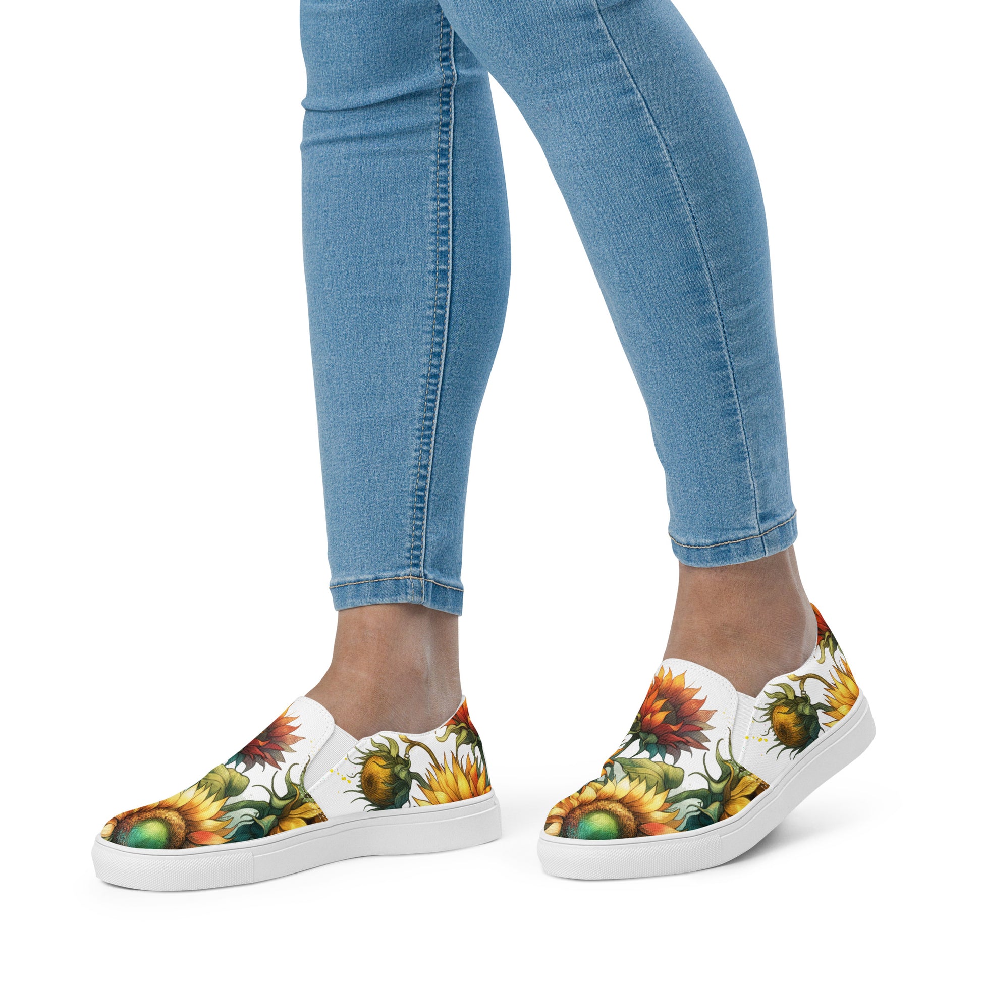 canvas slip on shoes, slip on shoes, canvas sneakers, canvas shoes, trendy fashion, unique shoe design, mens shoes, womens shoes, sneakers, art by jen duran