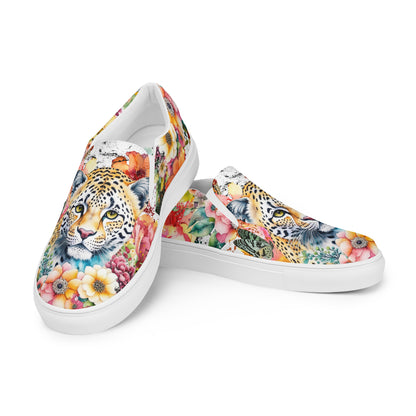 canvas slip on shoes, slip on shoes, canvas sneakers, canvas shoes, trendy fashion, unique shoe design, mens shoes, womens shoes, sneakers, art by jen duran