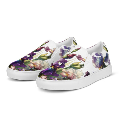 canvas slip on shoes, slip on shoes, canvas sneakers, canvas shoes, trendy fashion, unique shoe design, mens shoes, womens shoes, sneakers, art by jen duran