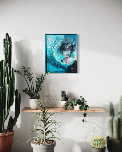 Original Painting Abstract Modern Woman Seductive Art By Jen Duran