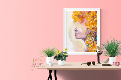 "Sunflower Mood" Fine Art Print