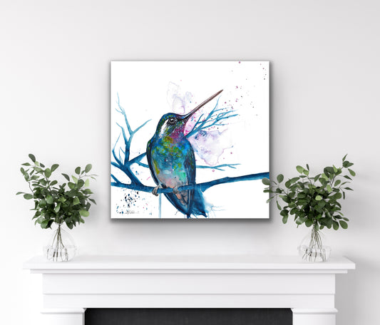 watercolor hummingbird painting 