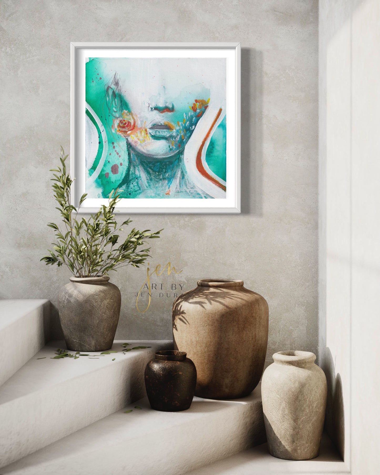 "Moods" # 9 Fine Art Paper Print | Abstract Floral Wall Art