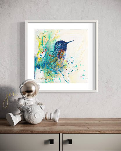 Sweet Hummingbird Fine Art Paper Print | Wall Art