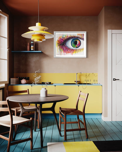 Rainbow Eye Fine Art Paper Print | Eye Wall Art