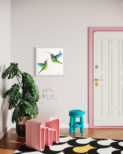 "Hummingbird Duo" Fine Art Paper Print