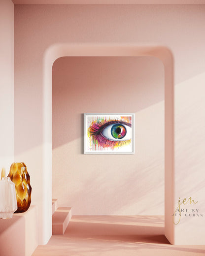 Rainbow Eye Fine Art Paper Print | Eye Wall Art