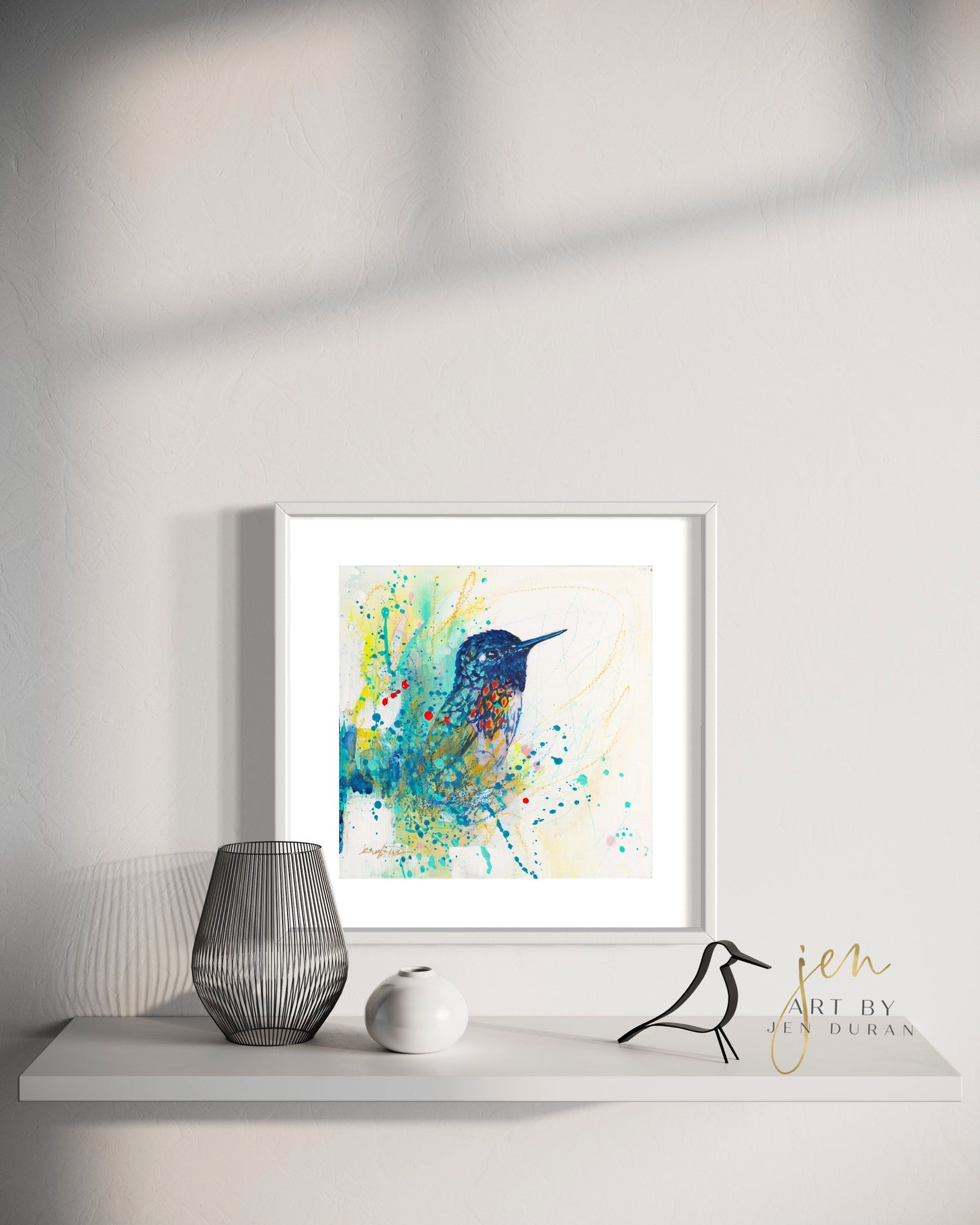 Sweet Hummingbird Fine Art Paper Print | Wall Art