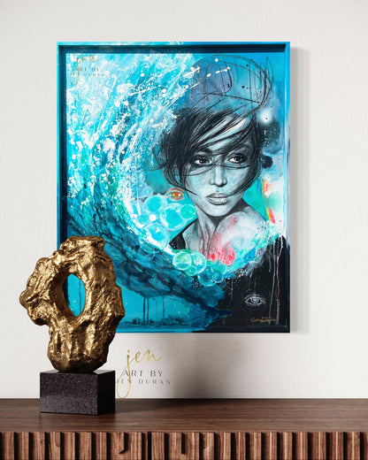 Original Painting Abstract Modern Woman Seductive Art By Jen Duran