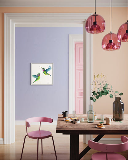 "Hummingbird Duo" Fine Art Paper Print