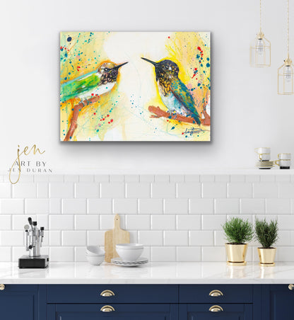 "Hummingbird Talk" Fine Art Paper Print | Wall Art