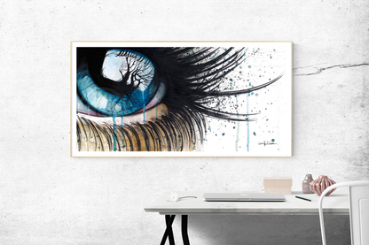 Fine Art Paper Print, Watercolor Eye Art, Wall Art, Home Decor
