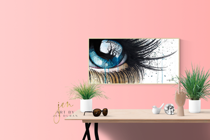 Fine Art Paper Print, Watercolor Eye Art, Wall Art, Home Decor