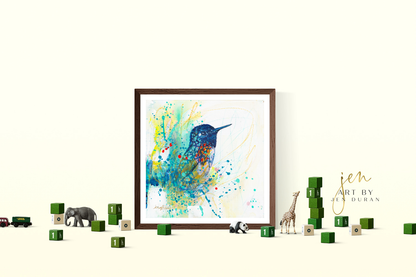 Sweet Hummingbird Fine Art Paper Print | Wall Art