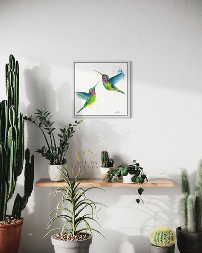 "Hummingbird Duo" Fine Art Paper Print