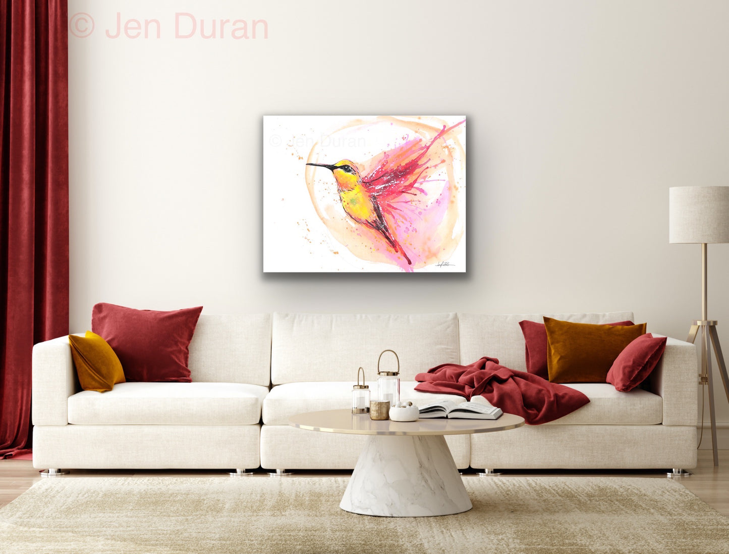 "Hummingbird Splash" Giclée Canvas Print