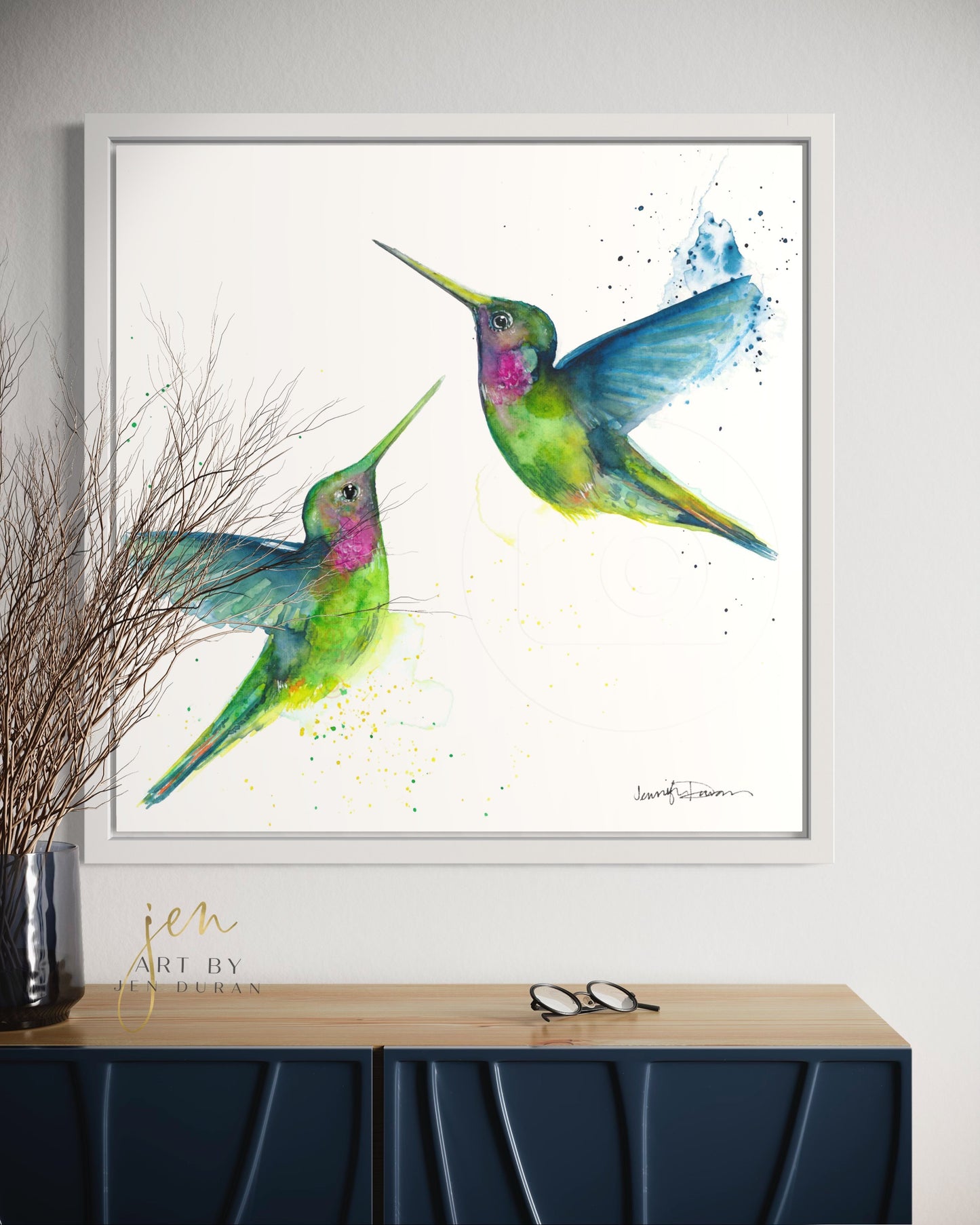 "Hummingbird Duo" Fine Art Paper Print