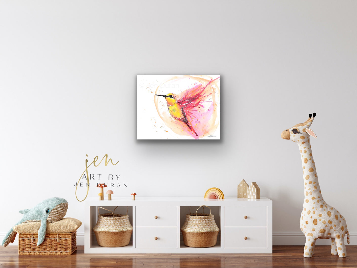 "Hummingbird Splash" Giclée Canvas Print