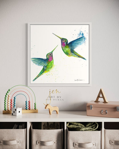 "Hummingbird Duo" Fine Art Paper Print