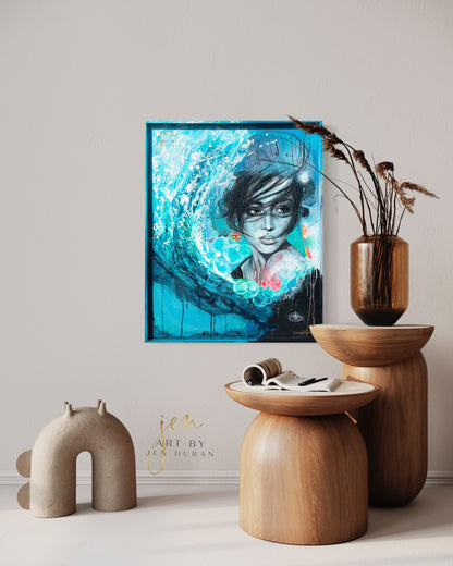 Original Painting Abstract Modern Woman Seductive Art By Jen Duran