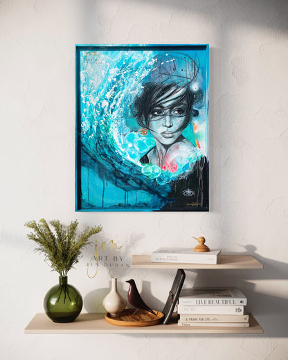 Original Painting Abstract Modern Woman Seductive Art By Jen Duran