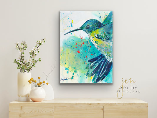 Hummingbird Fine Art Paper Print | Wall Art | Home Decor